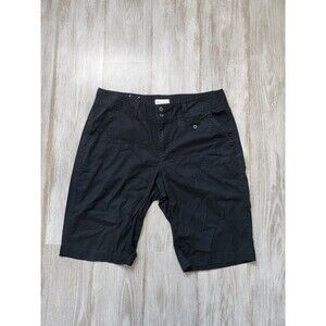 Columbia Womens Black Chino Shorts Lightweight Stretch Comfort Sz 10x11 EUC